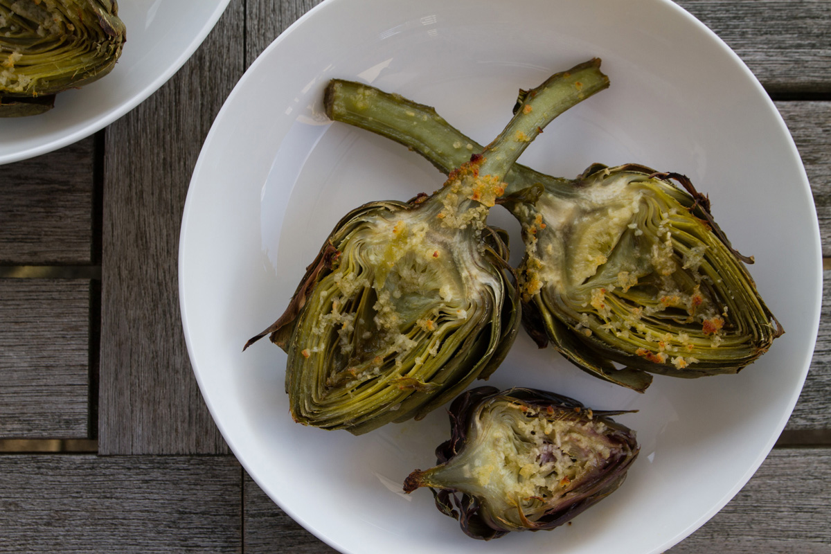 Roasted artichokes